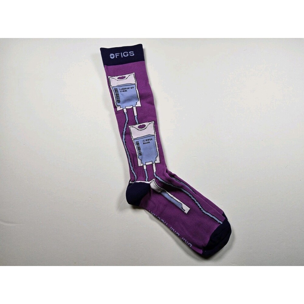 FIGS Compression Drip Drip Hooray Medical Nurse Socks Size S